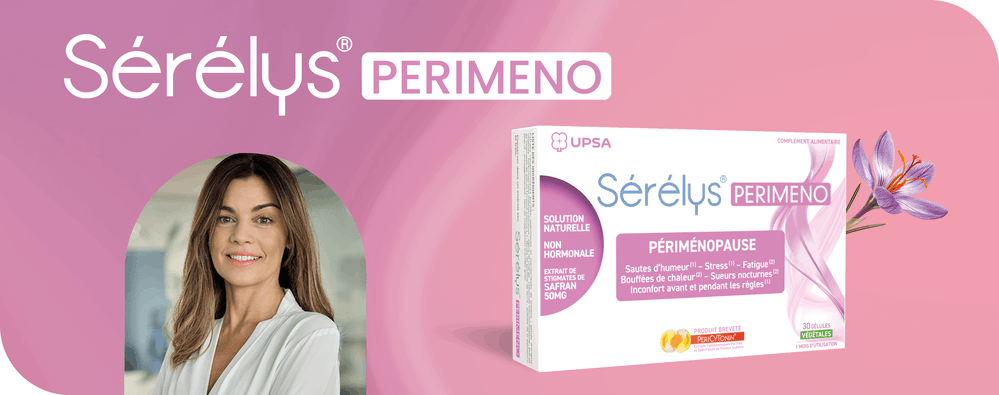 Face aux fluctuations hormonales de la périménopause, adoptez le réflexe Sérélys® Périméno.